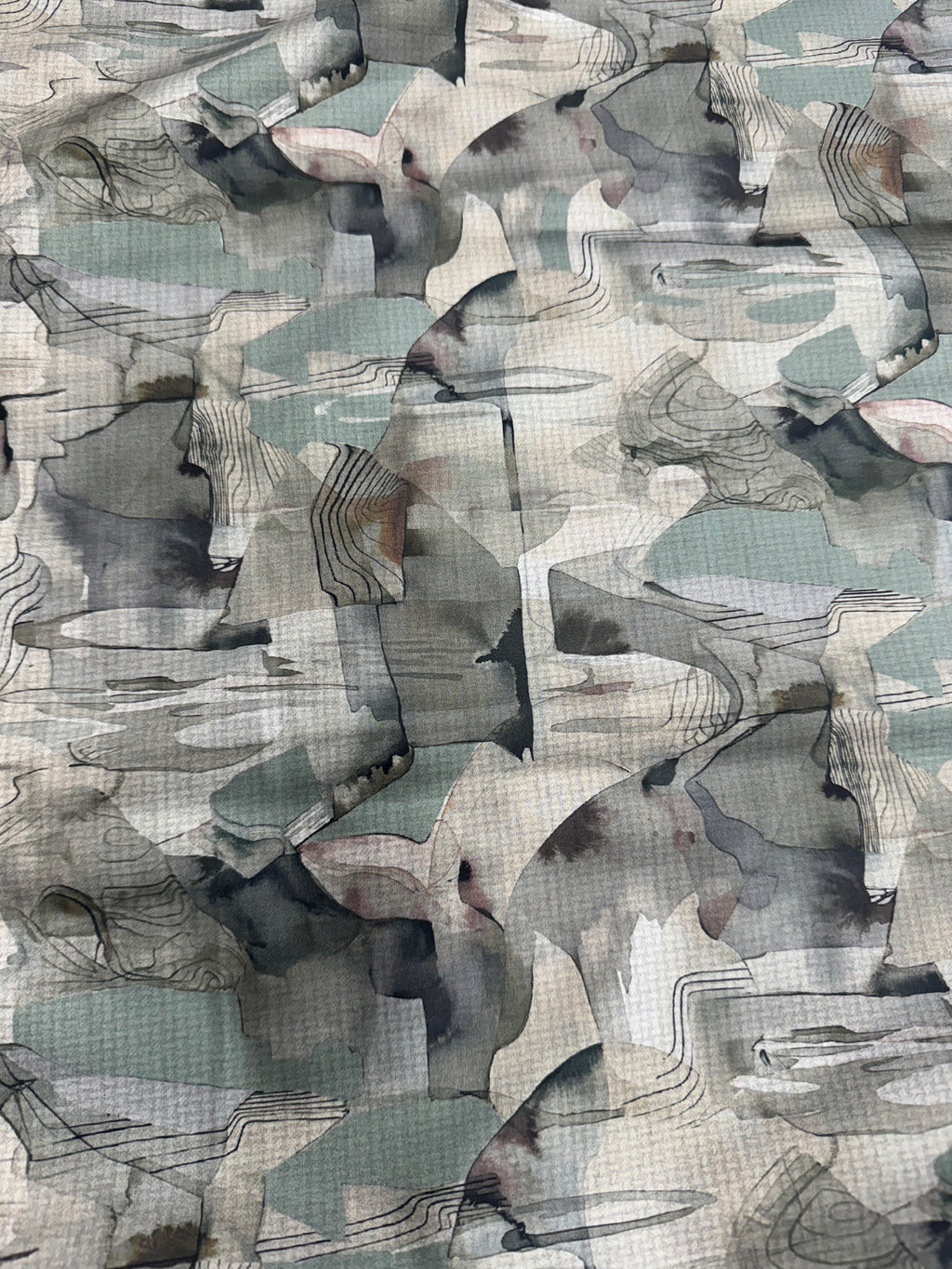 Impressionist Shirt in Earthy Sage & Charcoal Shirt