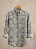 Vintage Tropics Digital Print Linen Shirt
