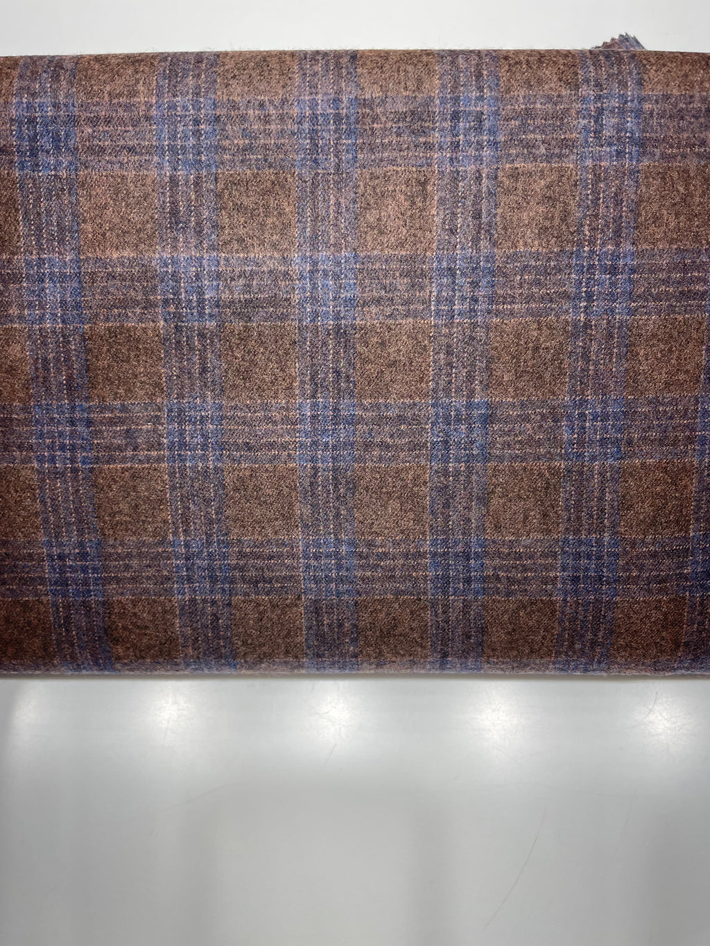 Chestnut Brown Windowpane Tweed Blazer