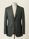 Forest Check Pure Wool Tweed Blazer