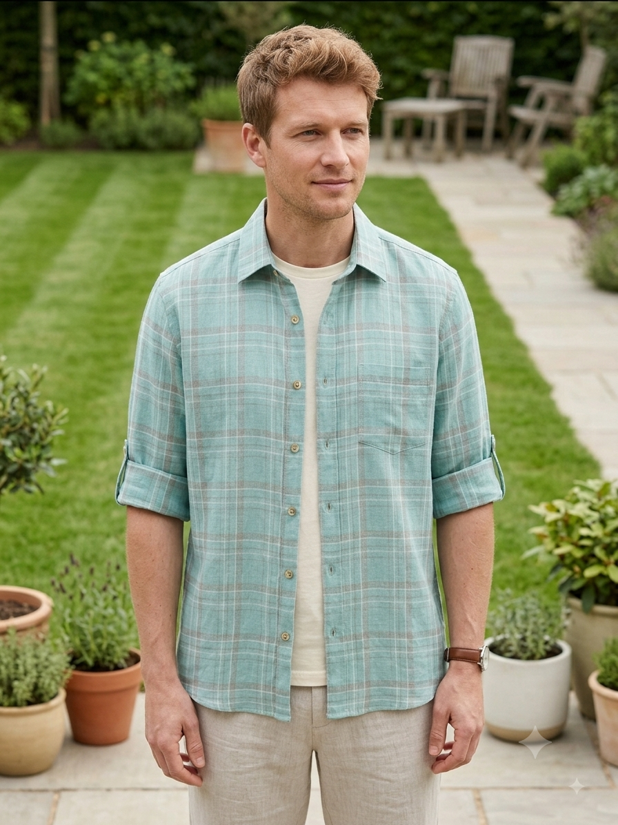 Seafoam Plaid Shirt