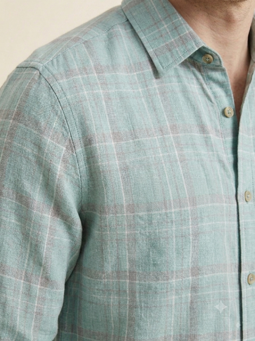 Seafoam Plaid Shirt