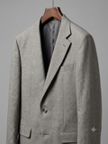 Natural Oatmeal Linen Blazer