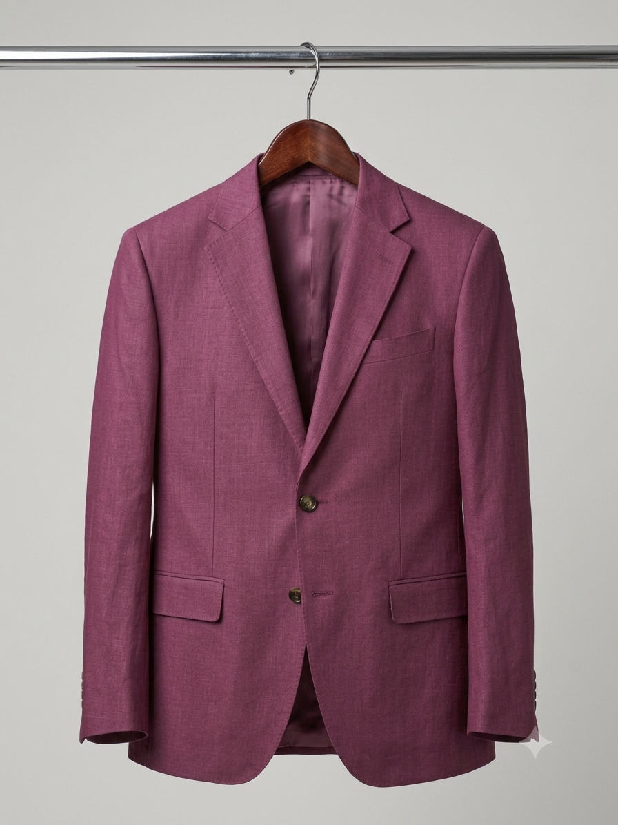 Plum Mauve Linen Blazer