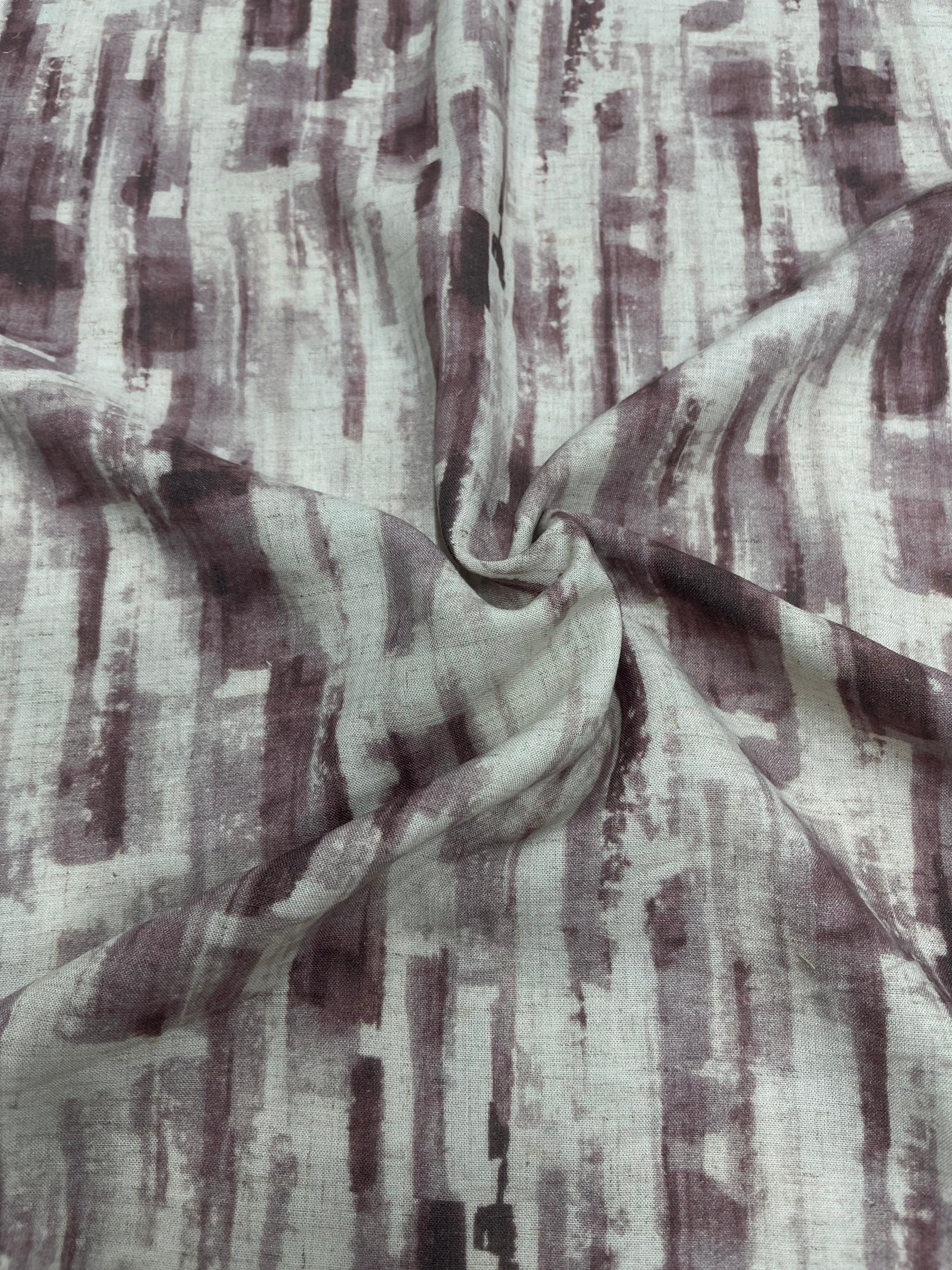 Cream and Burgundy Motif Kurta