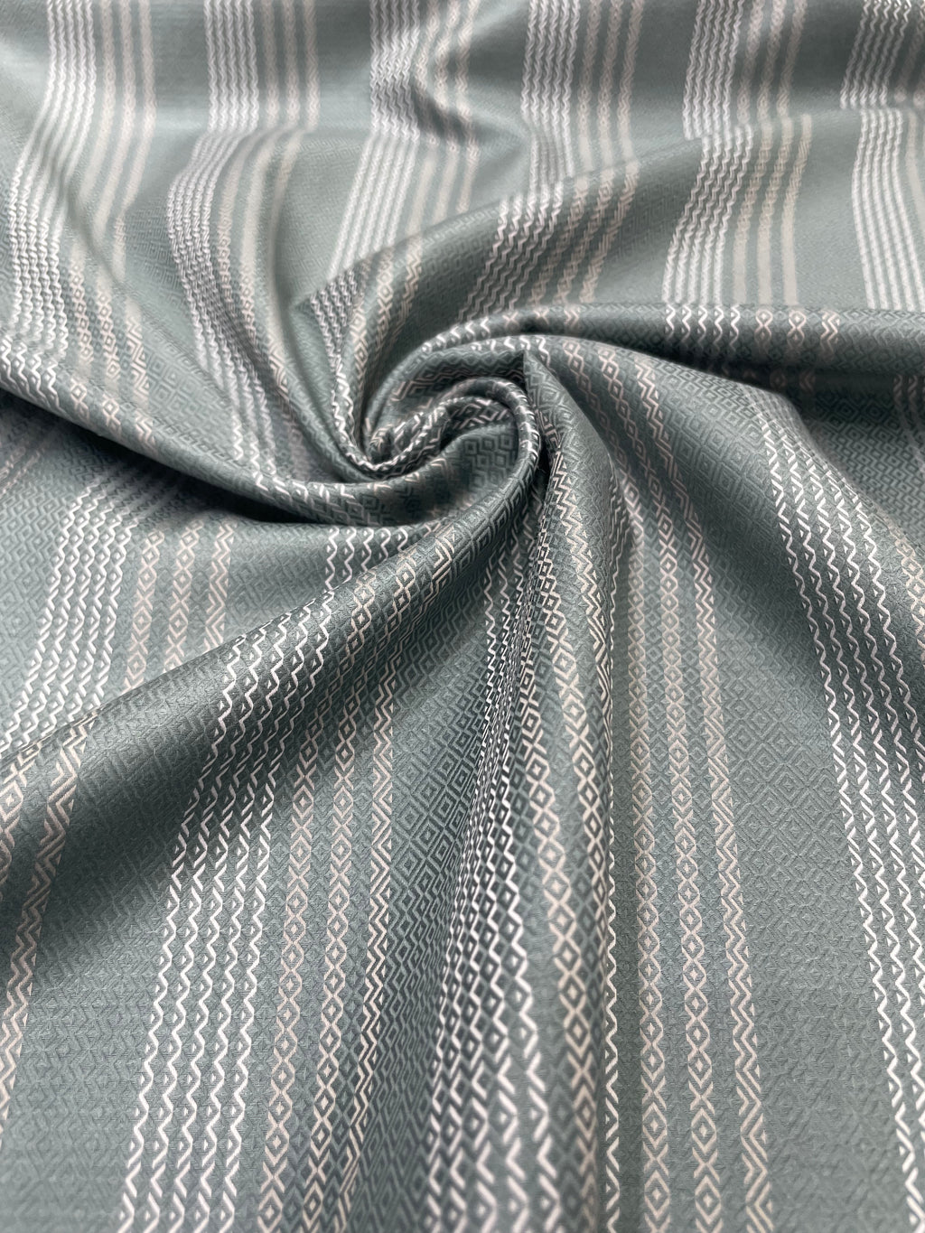 Olive-Grey Dobby Stripe Shirt