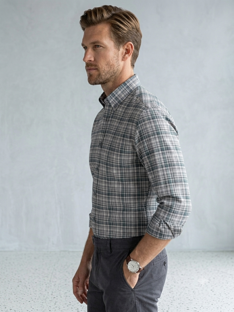 Sage Grid Shirt