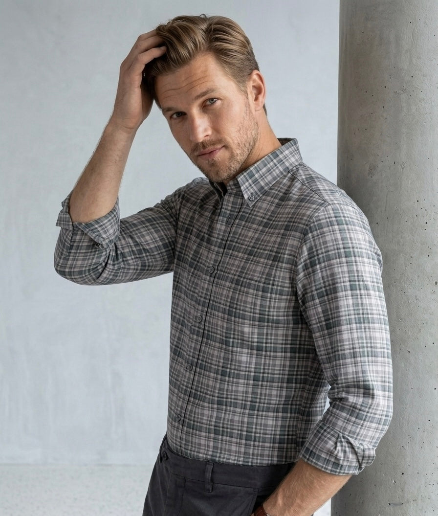 Sage Grid Shirt