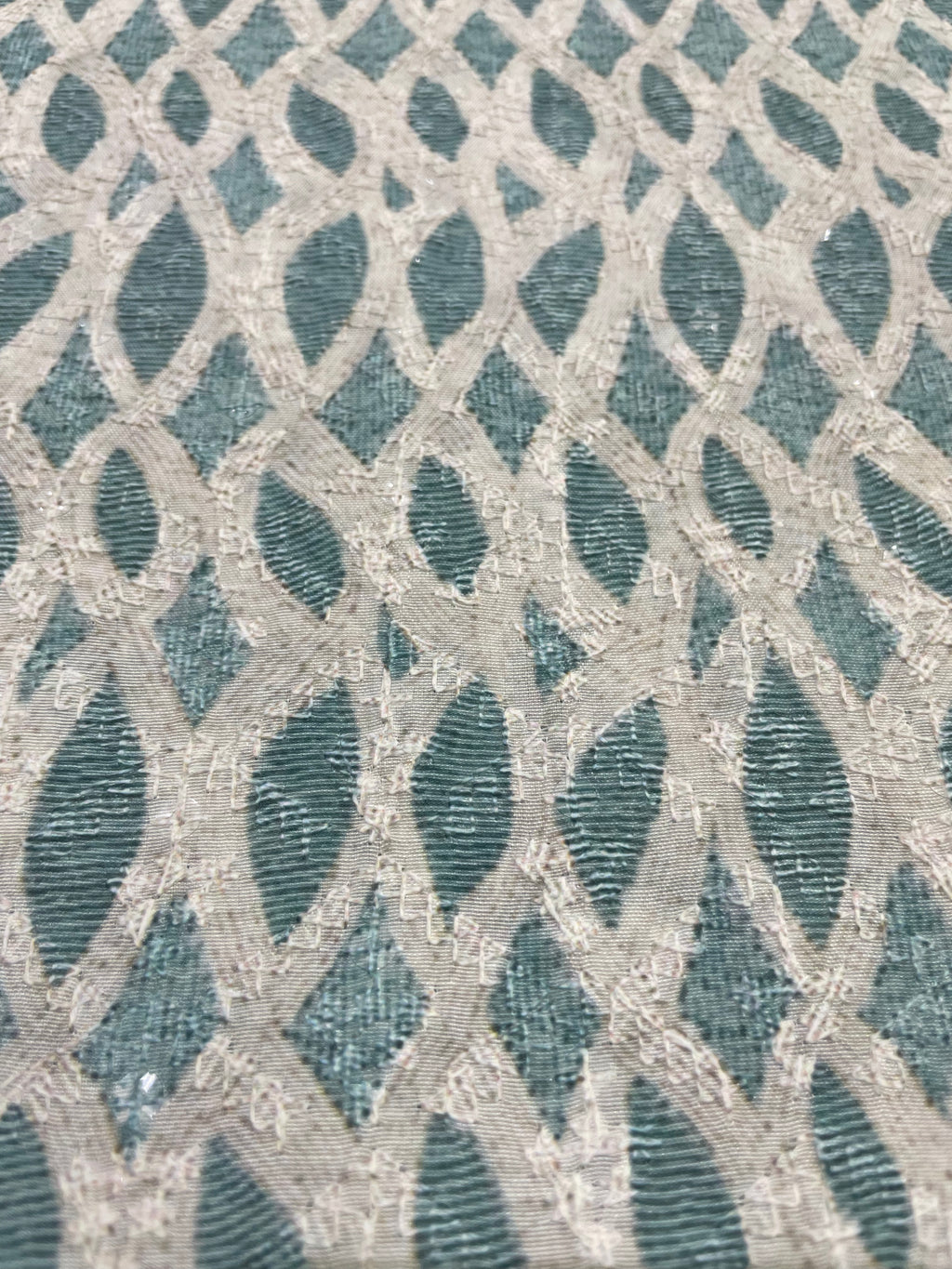 Seafoam Lattice Embroidery Kurta