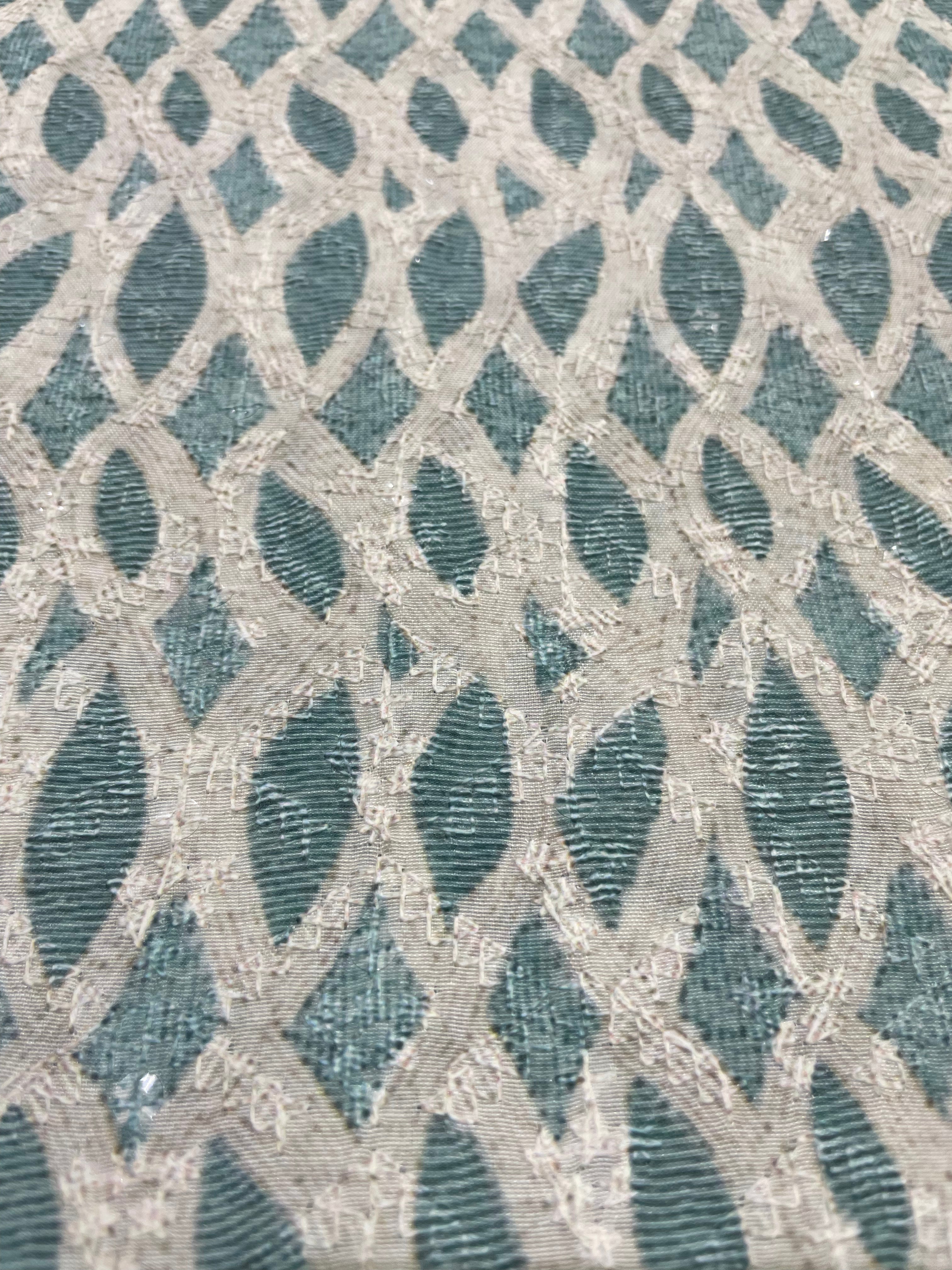 Seafoam Lattice Embroidery Kurta