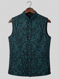 Midnight Teal Brocade  Jacket
