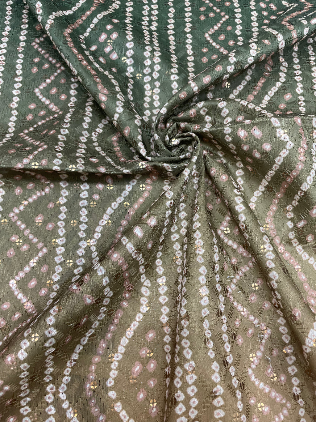 Ethnic Olive Green Bandhej Kurta