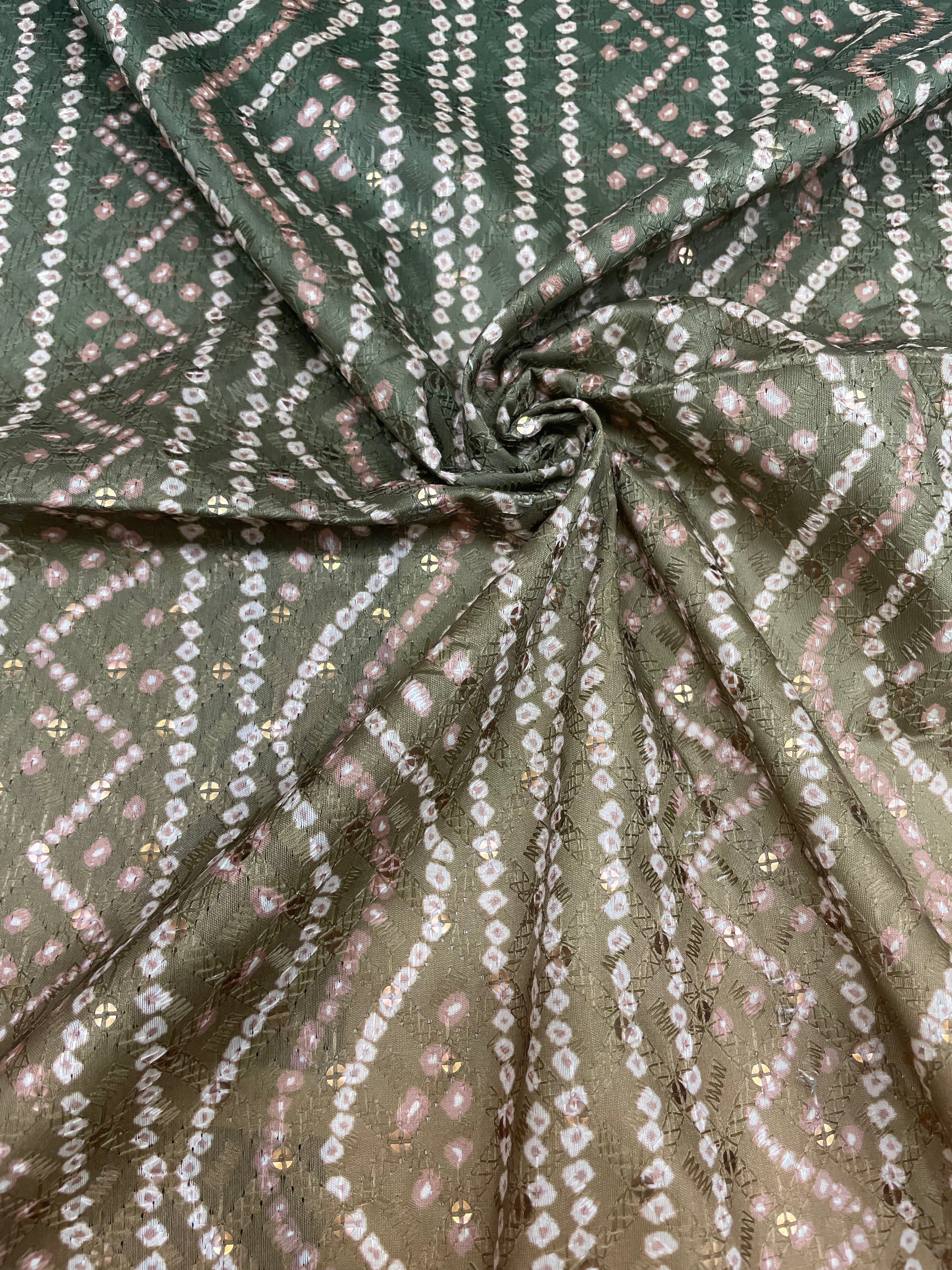 Ethnic Olive Green Bandhej Kurta