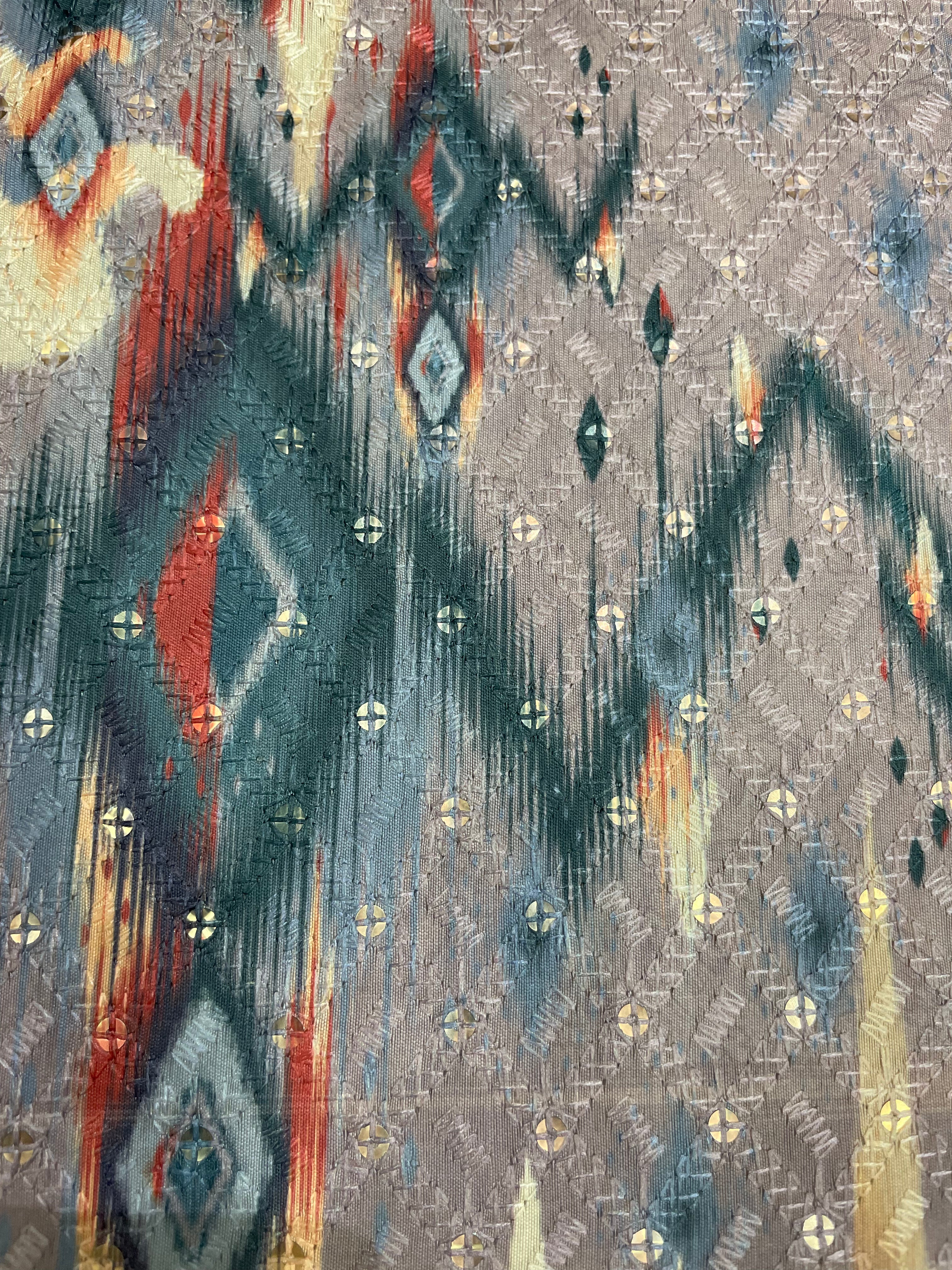 Mocha Brown Ikat Digital Print Kurta