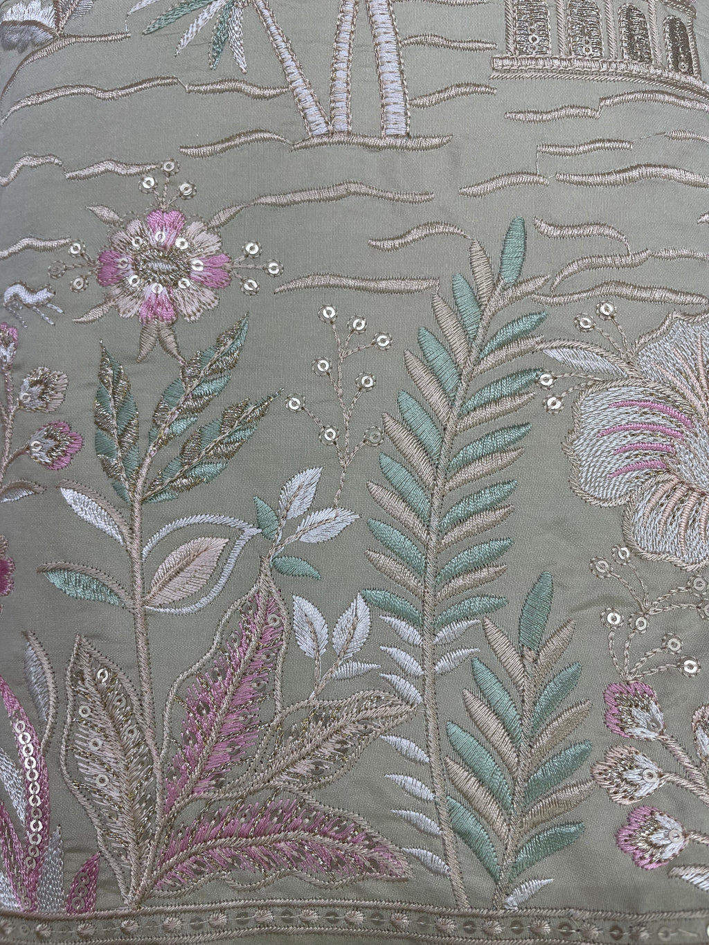 Nature’s Canvas: Hand-Detailed Sage Kurta