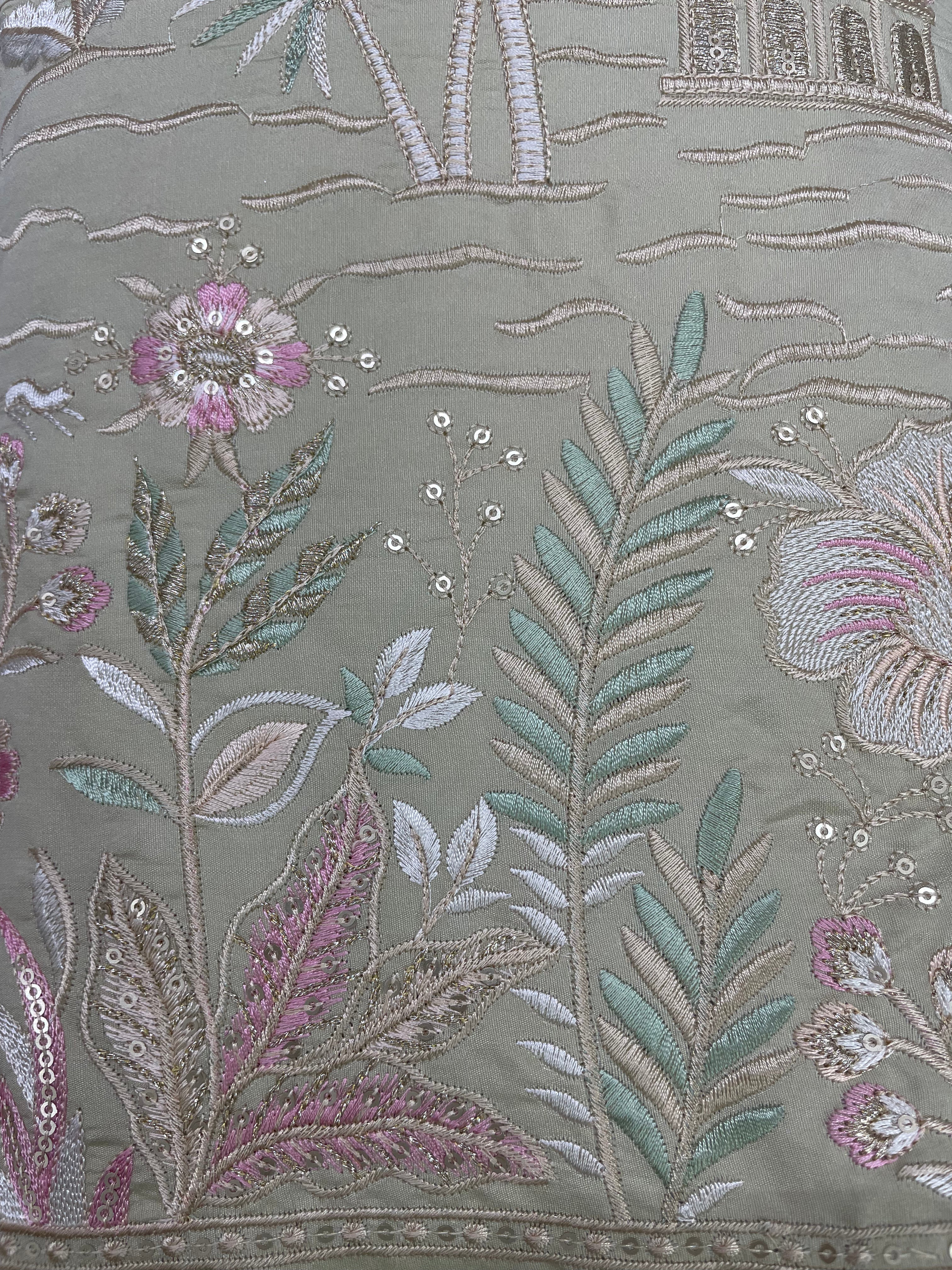 Nature’s Canvas: Hand-Detailed Sage Kurta