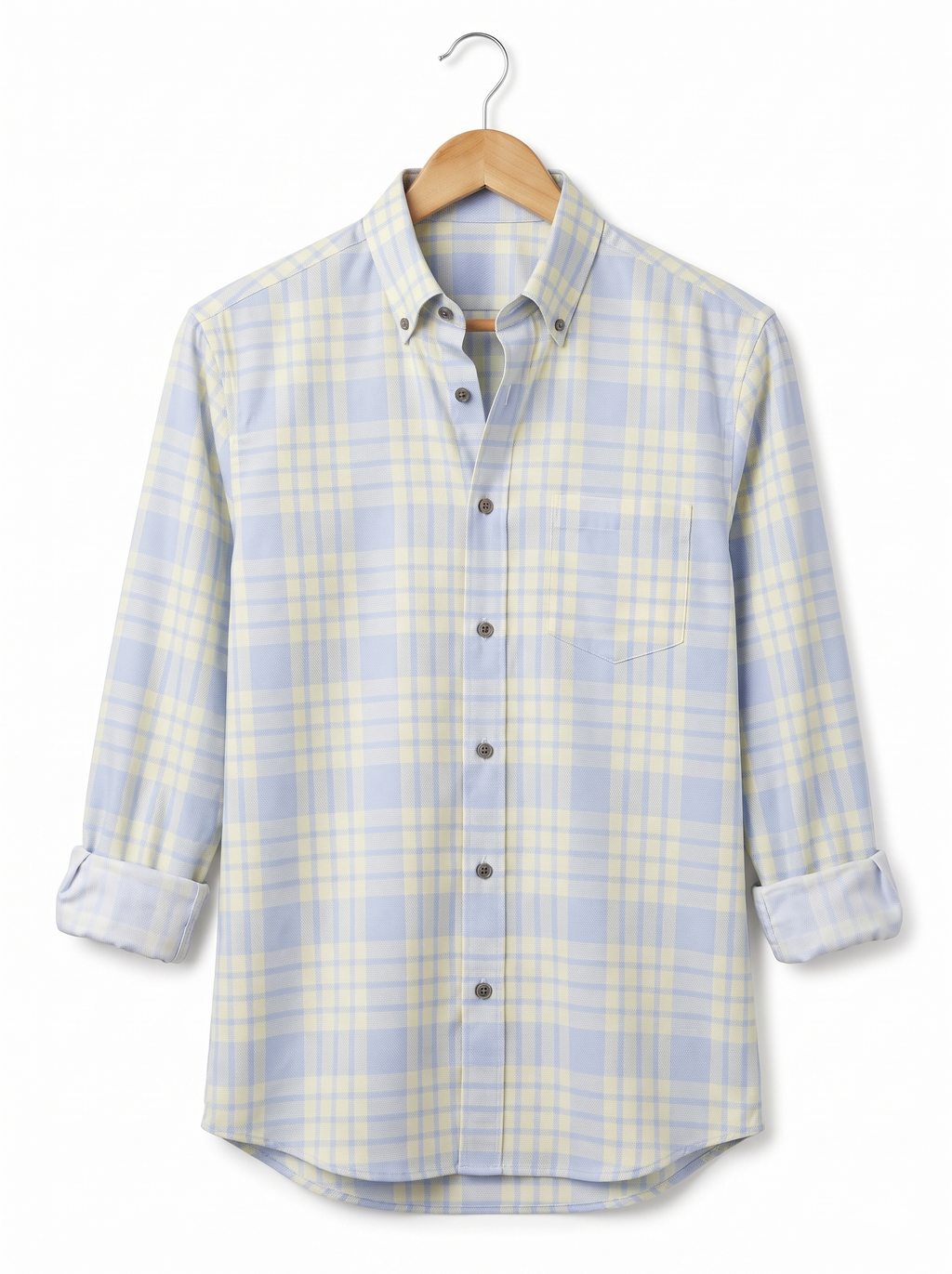 Pale Sky & Lemon Checkered Shirt