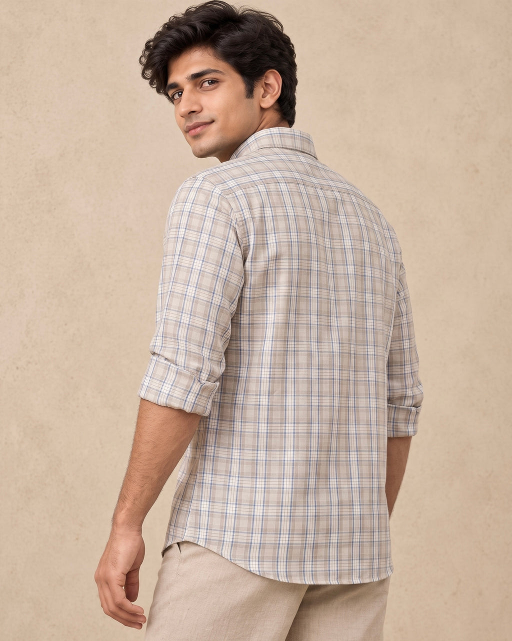 Oatmeal & Slate Heritage Check Shirt