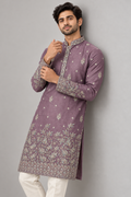 Twilight Lilac Embroidered Kurta