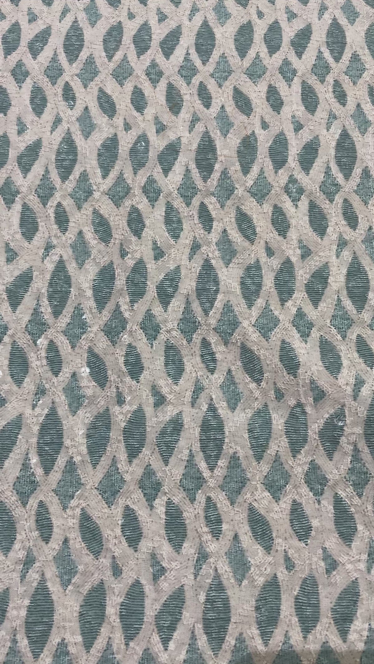 Seafoam Lattice Embroidery Kurta