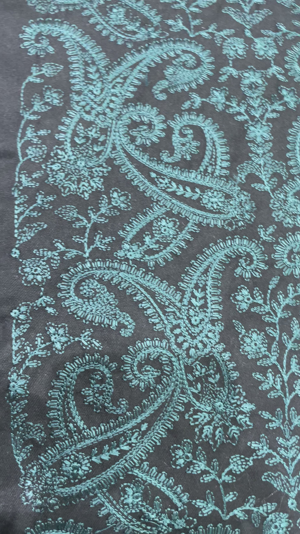Midnight Teal Brocade  Jacket