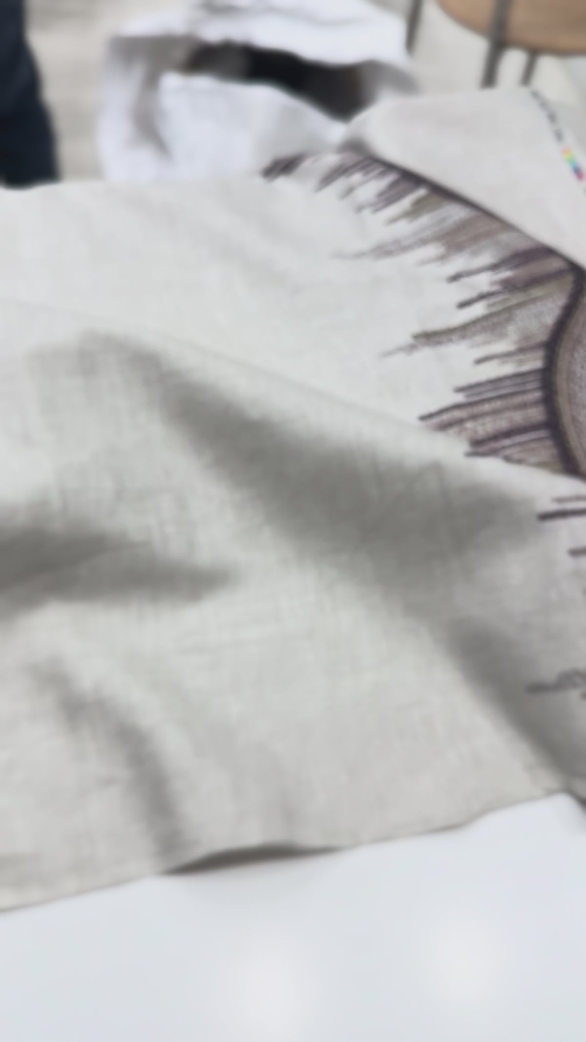 Dune Wave Fine Linen in Natural Oatmeal Shirt