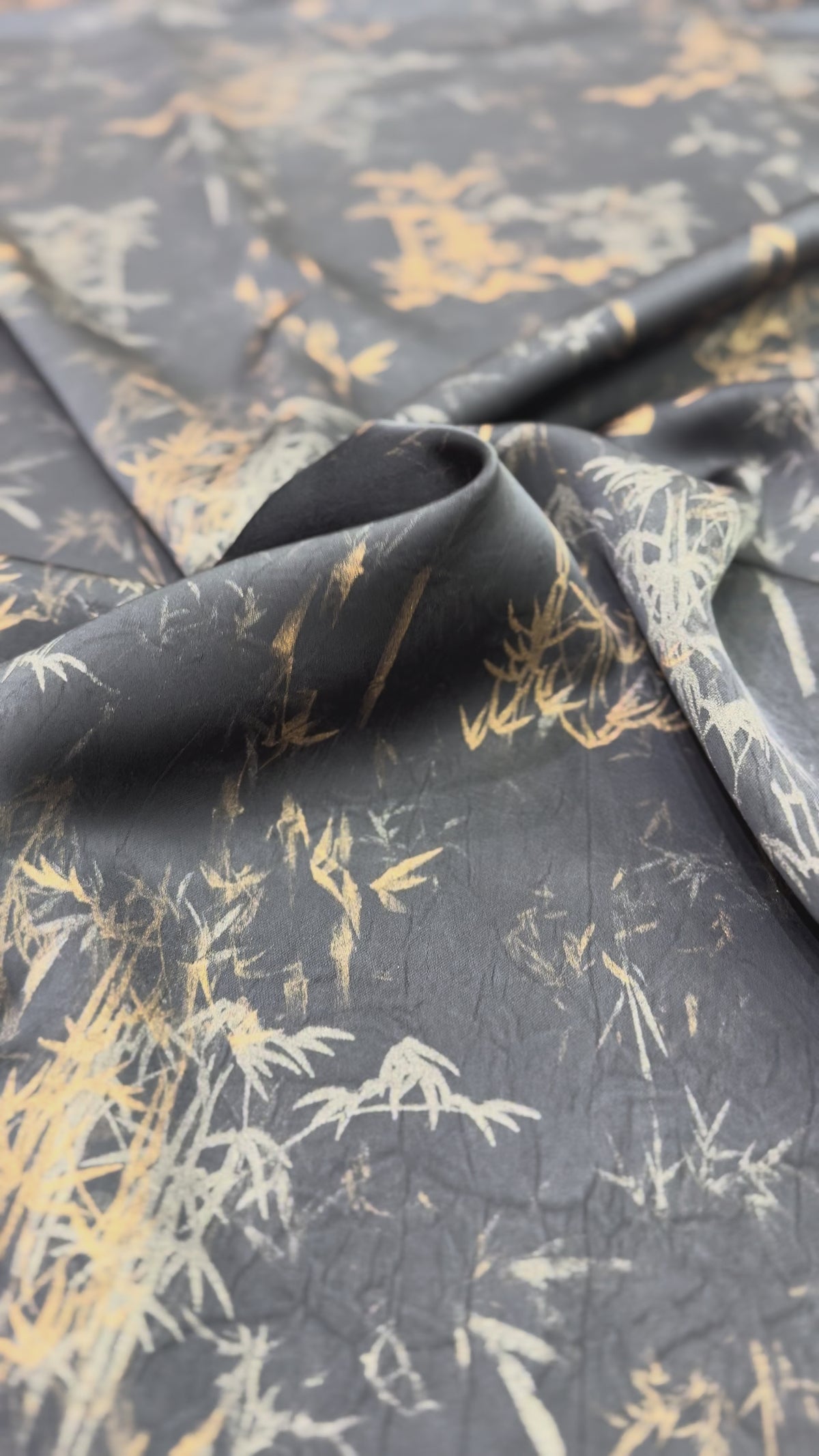 Deep Navy Bamboo Printed Kurta
