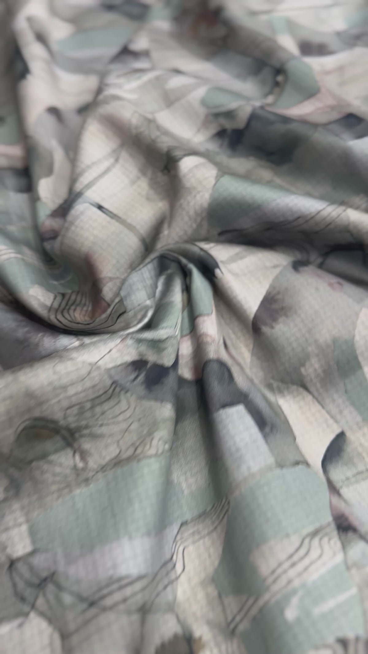 Impressionist Shirt in Earthy Sage & Charcoal Shirt