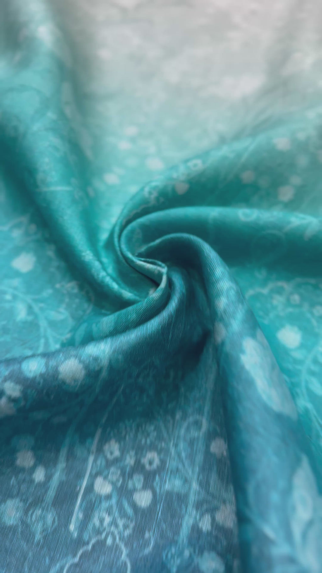 Ash Grey & Ocean Blue Dip-Dyed Effect Kurta