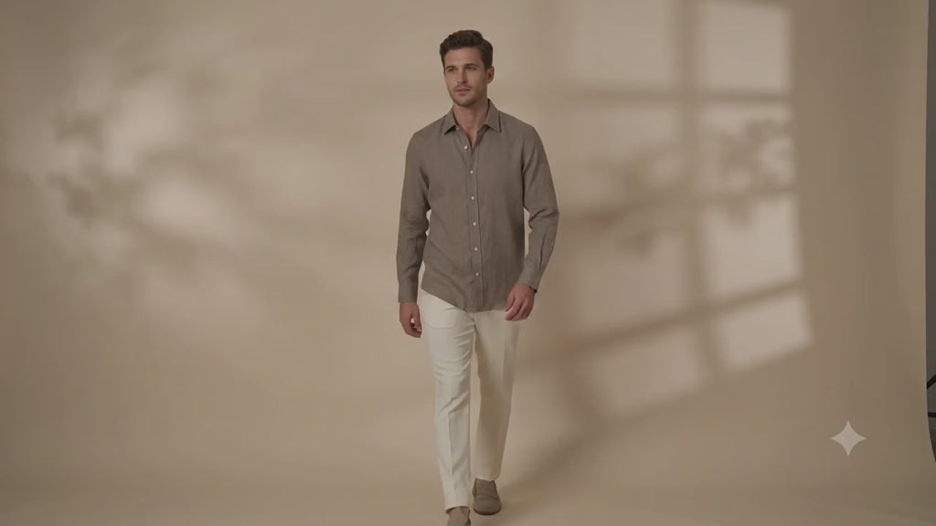 Mud Brown Linen Shirt