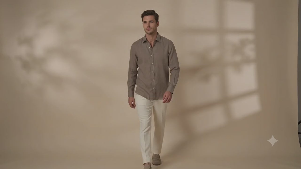 Mud Brown Linen Shirt