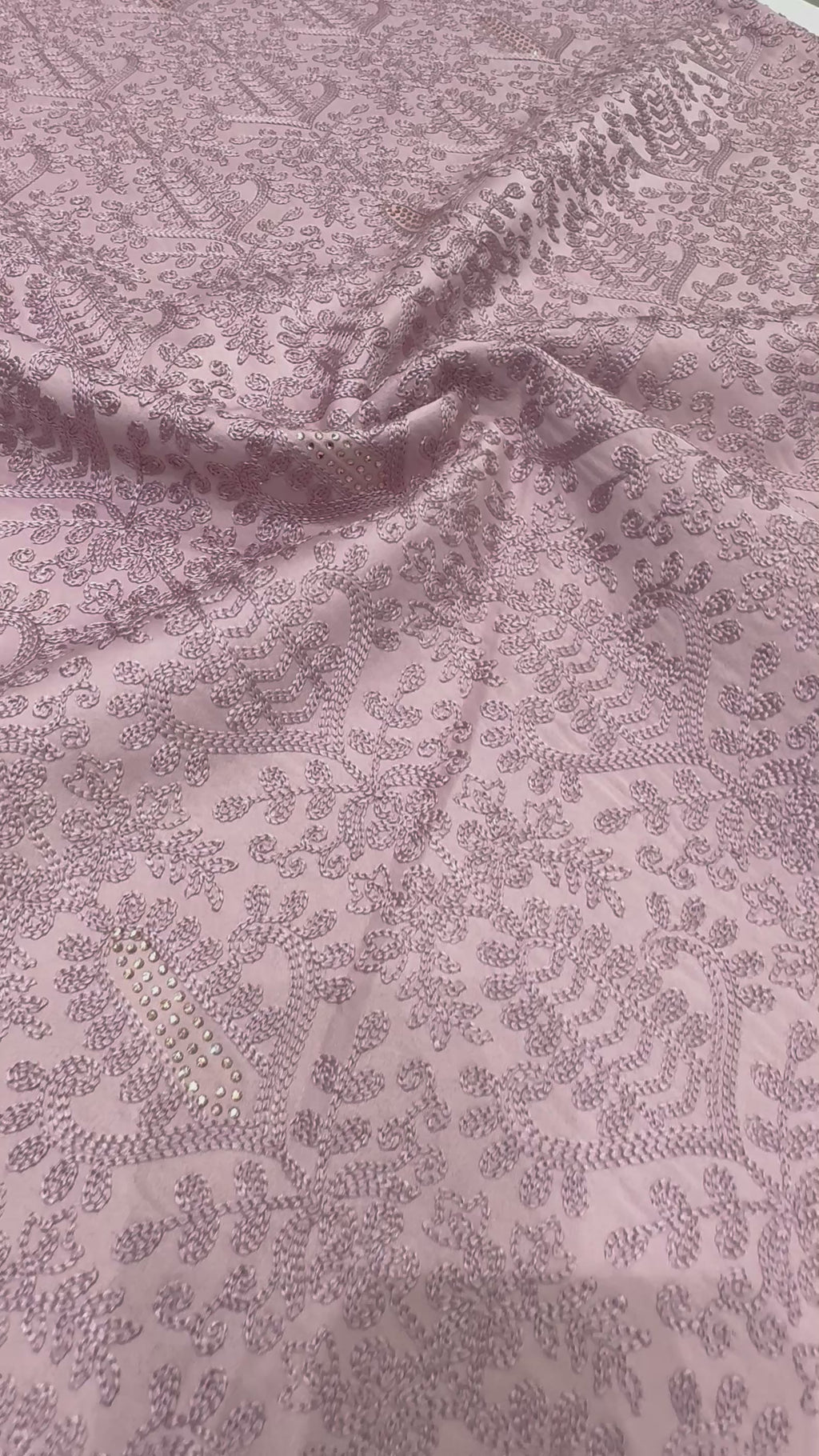 Vintage Rose Botanical Embroidered Nehru Vest