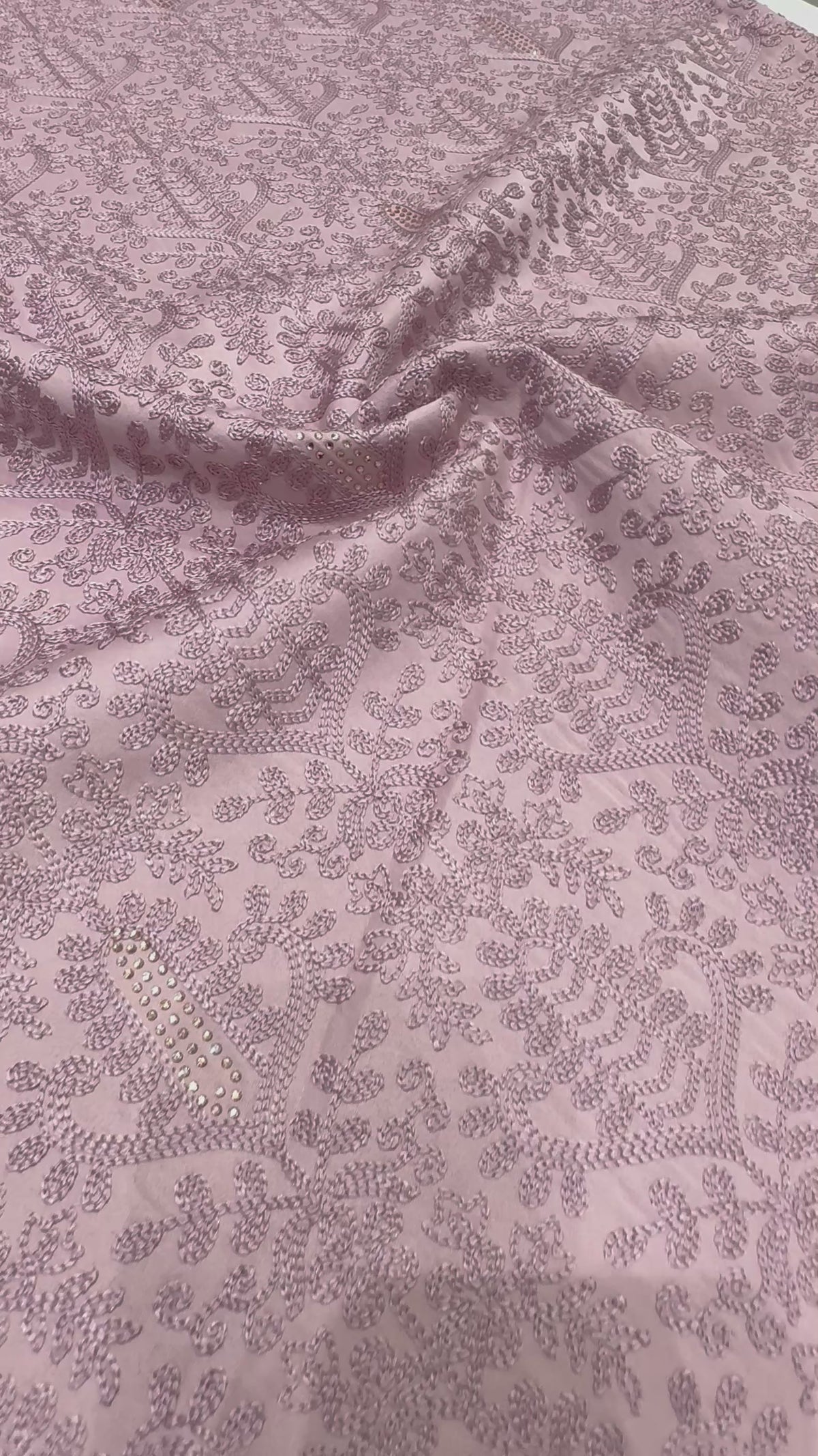 Vintage Rose Botanical Embroidered Nehru Vest