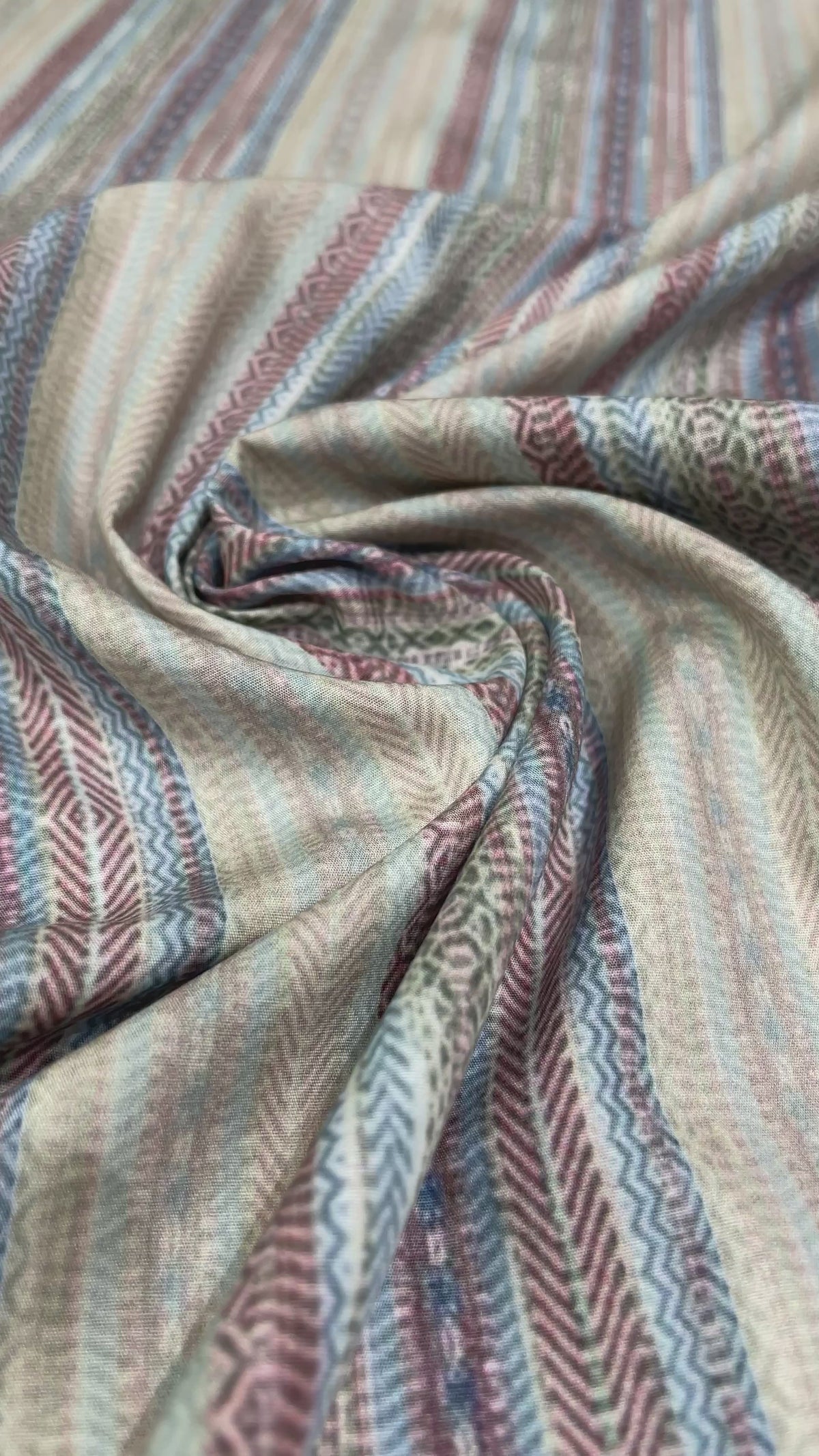 Vintage Bohemian Aztec Stripe Cotton Shirt